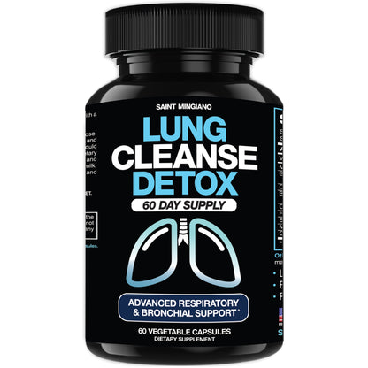 Lung Cleanse Detox, 60 Day Cleanse - Supports Lung Health Within Bronchial &amp; Respiratory Systems by Saint Mingiano - Supplements &amp; Wellness Dedicated to Holistic Health
