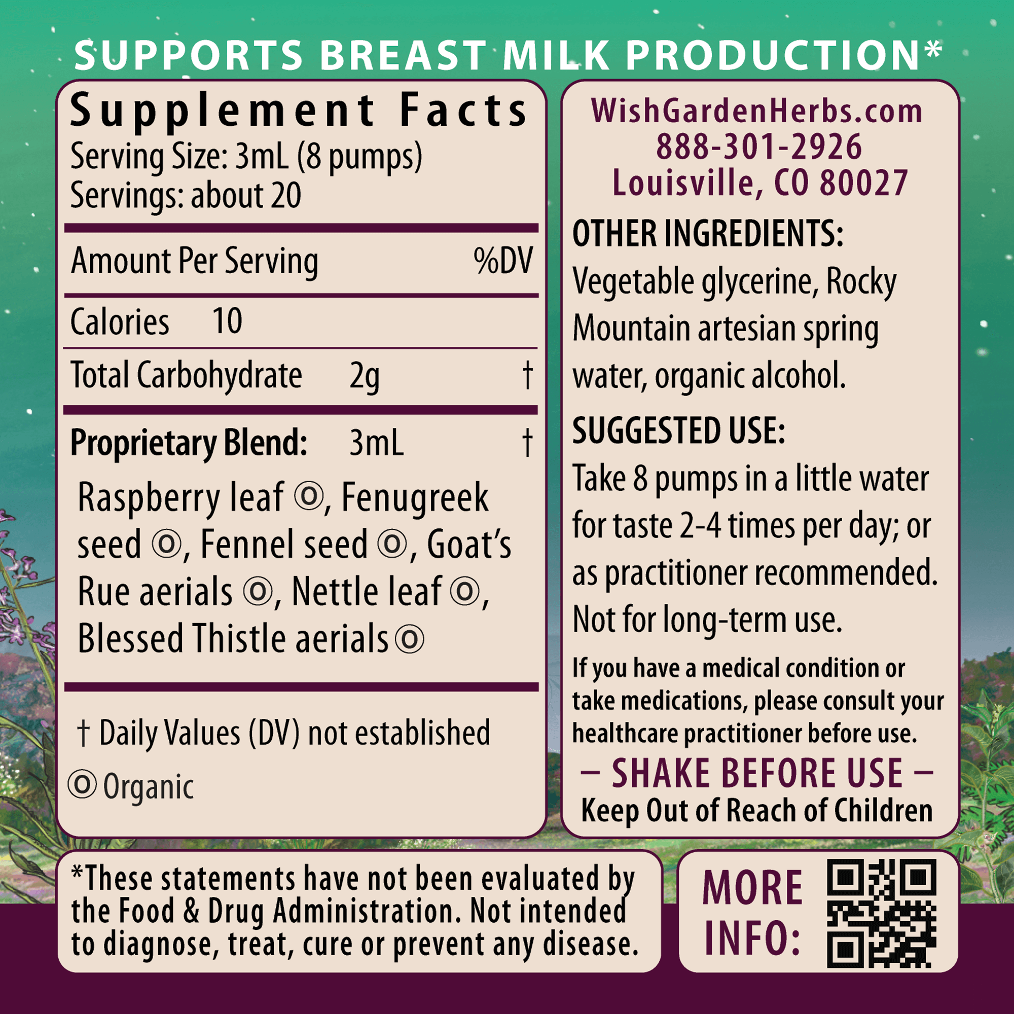 Milk Rich, Supply Booster by WishGarden Herbs