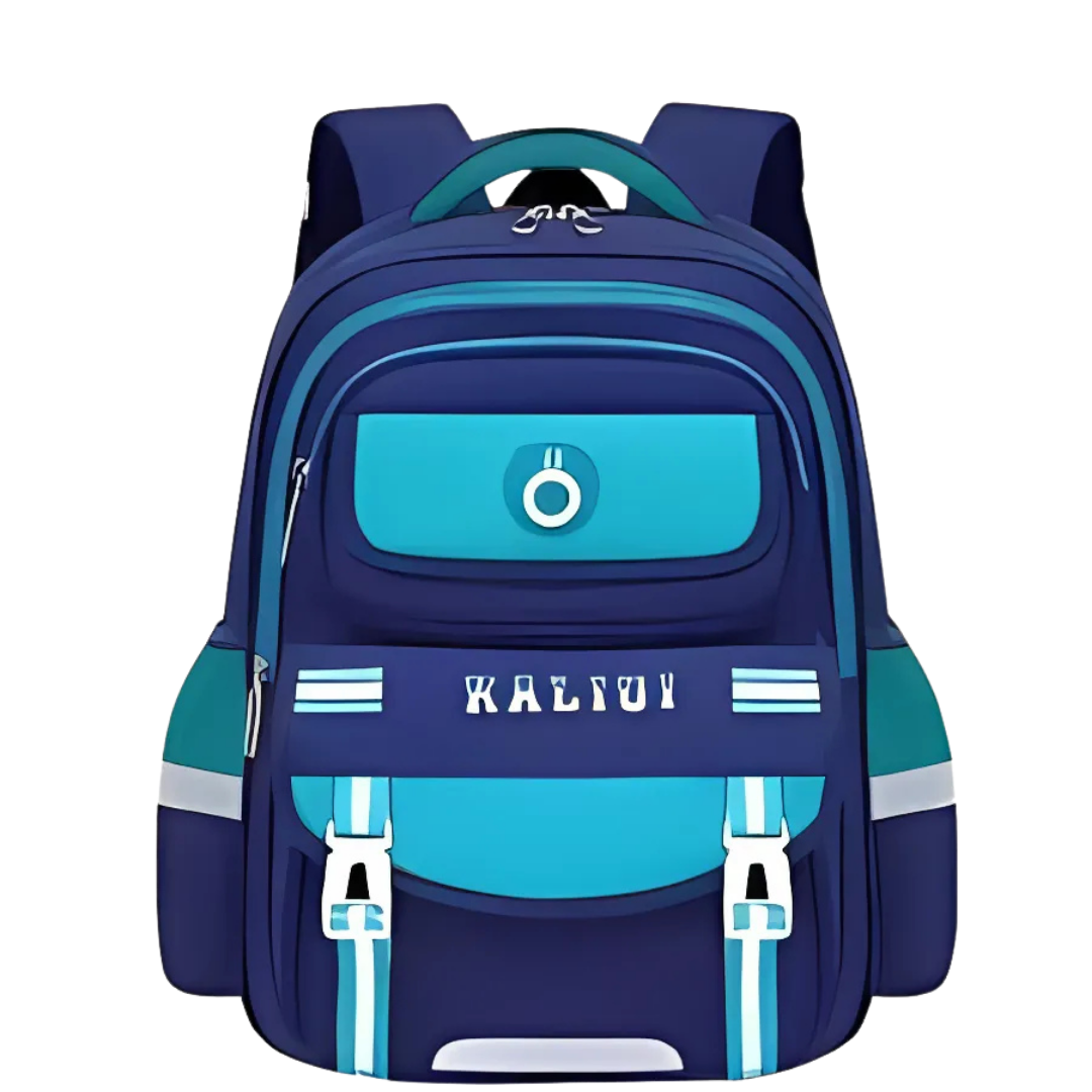 KALIUI Mochila Escolar Azul con Detalles Aqua (Grande) by Farmacias Savia