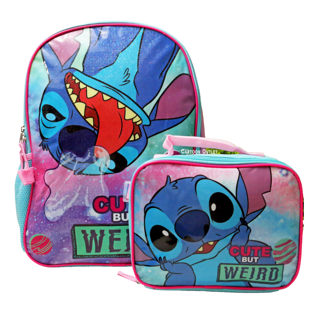 Disney Stitch Backpack with Lunch Bag (16″) by Farmacias Savia