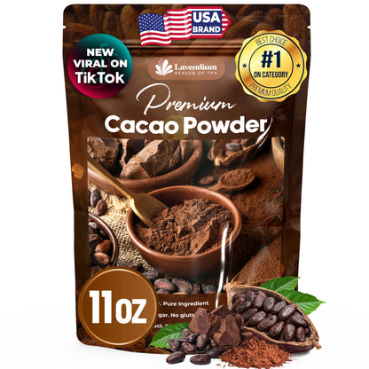 Cacao Powder, 25oz (1.56 lbs), 100% Natural &amp; Pure, Unsweetened, Rich Chocolate Flavor, Perfect for Baking &amp; Smoothies by FreshDrinkUS - Natural and Premium Herbal Tea