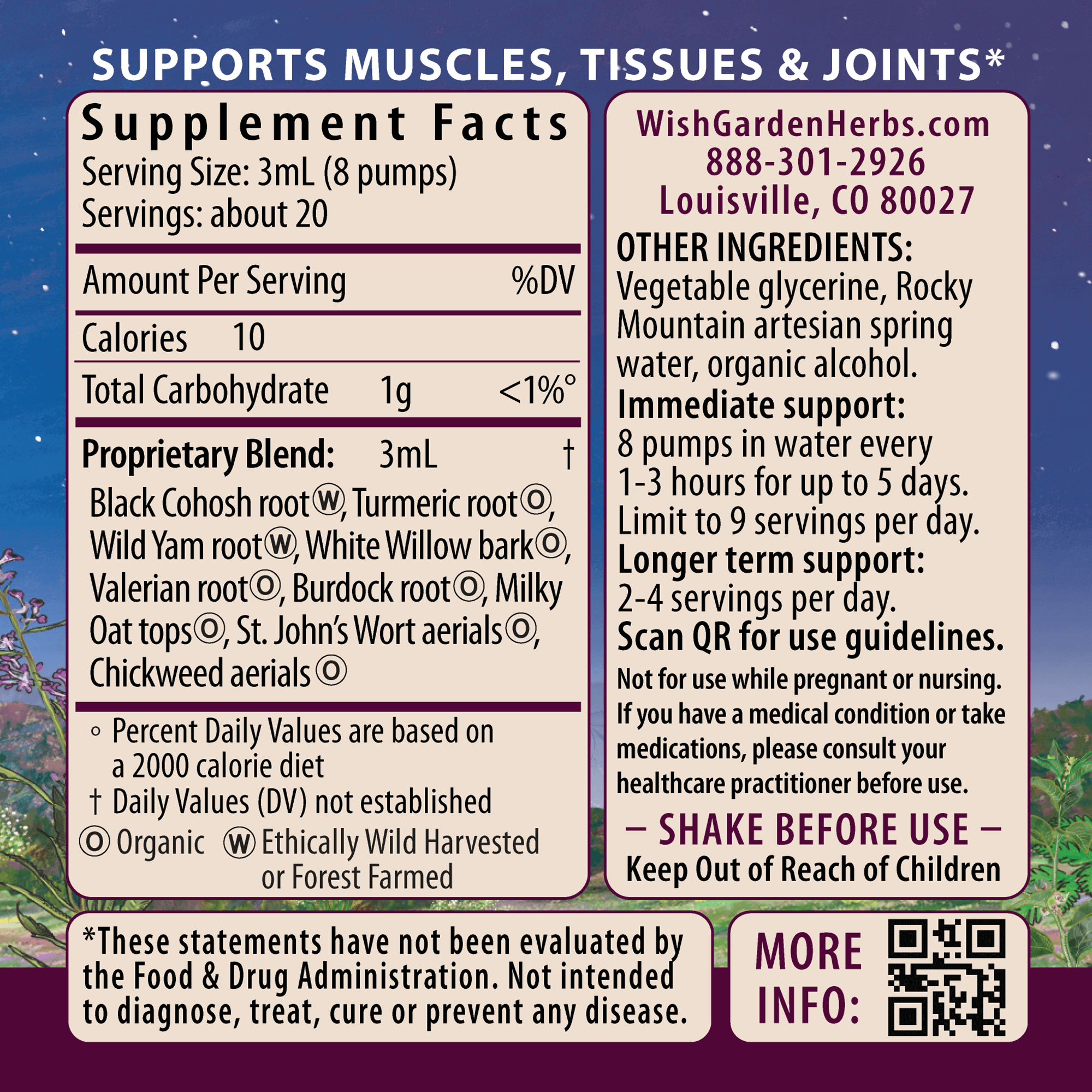 Deep Recovery, Muscular &amp; Skeletal by WishGarden Herbs