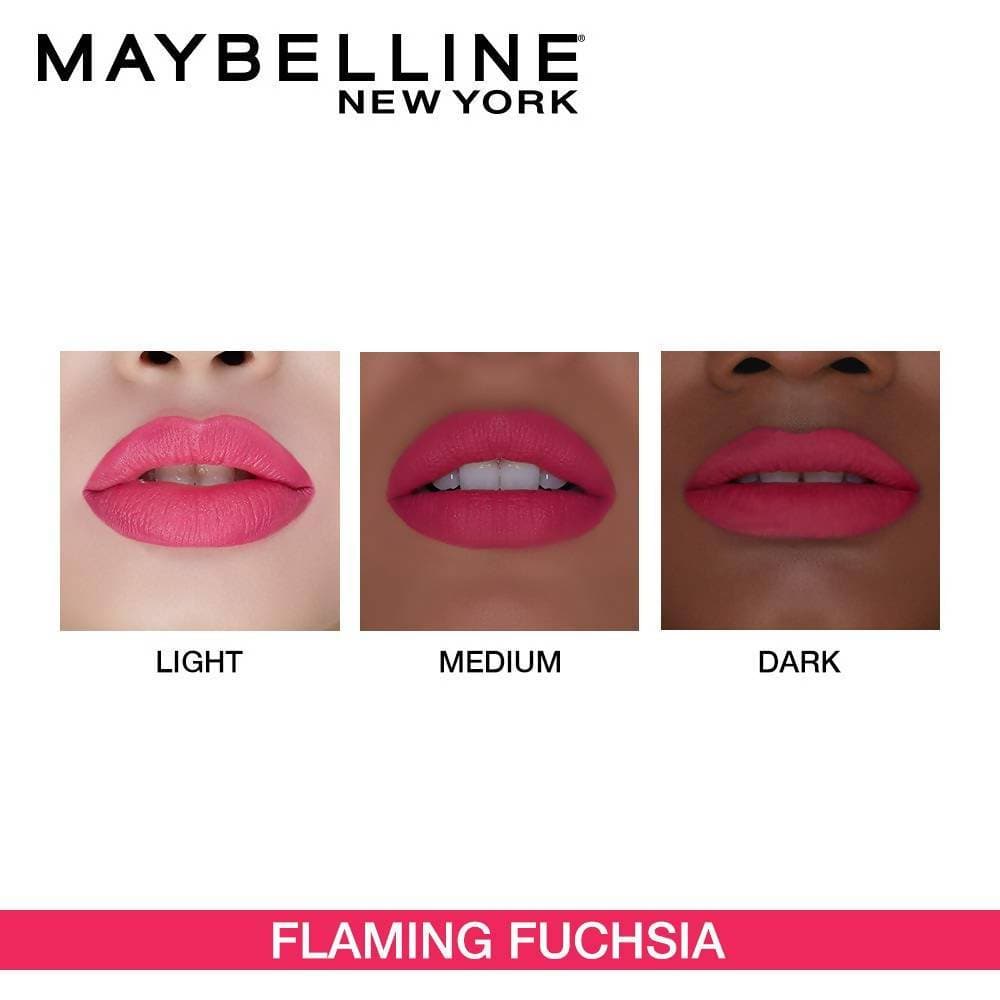 Maybelline New York Color Sensational Creamy Matte Lipstick / 630 Flaming Fuchsia by Dista