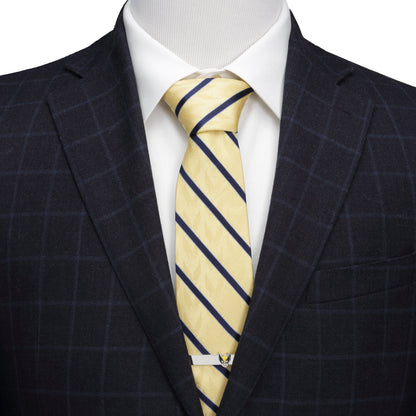 Marvel X-Men Wolverine Yellow and Navy Stripe Silk Men&