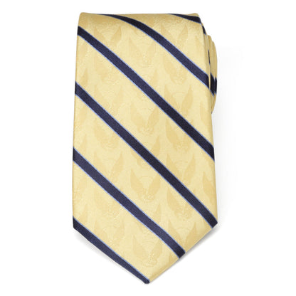 Marvel X-Men Wolverine Yellow and Navy Stripe Silk Men&