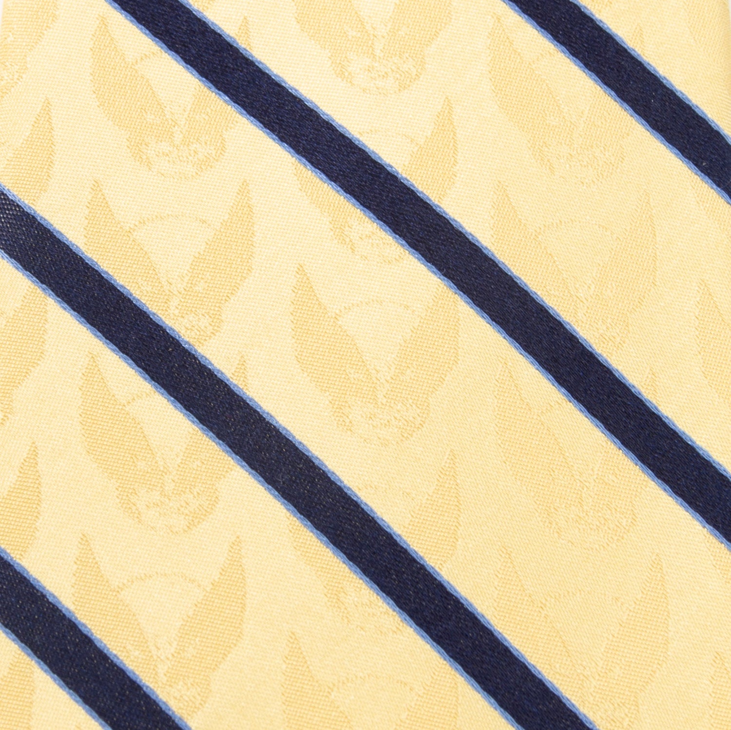 Marvel X-Men Wolverine Yellow and Navy Stripe Silk Men&