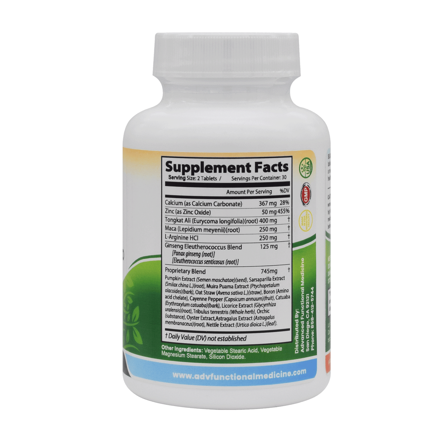 Male Vitality Support Package (Ultimate E.D. and testosterone support for men) by Advanced Functional Medicine Supplements
