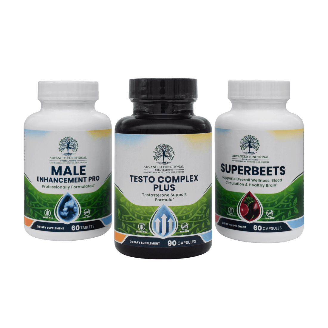 Male Vitality Support Package (Ultimate E.D. and testosterone support for men) by Advanced Functional Medicine Supplements