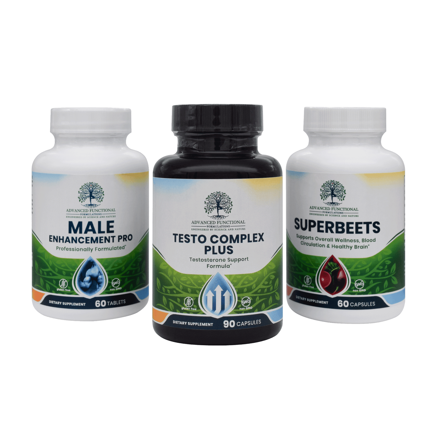 Male Vitality Support Package (Ultimate E.D. and testosterone support for men) by Advanced Functional Medicine Supplements