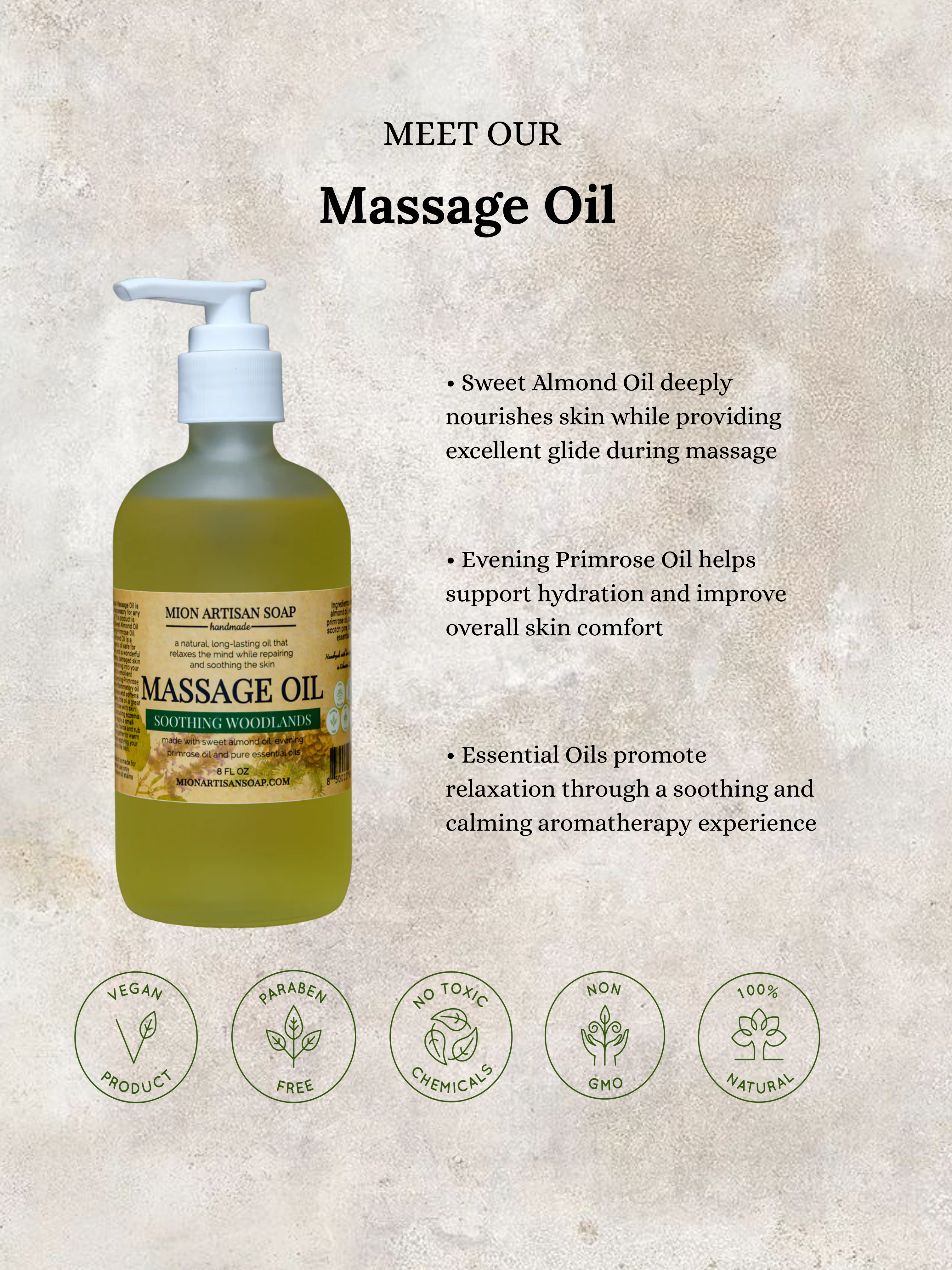 Massage Oils | 4 Scents by MION Artisan Soap Co.