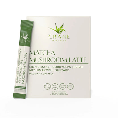 Matcha Mushroom Latte by Crane Wellness