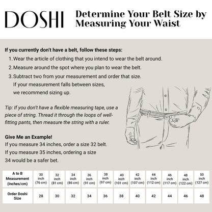 Casual belt w/ Roller buckle in Gunmetal (30-36) by Doshi FCSA