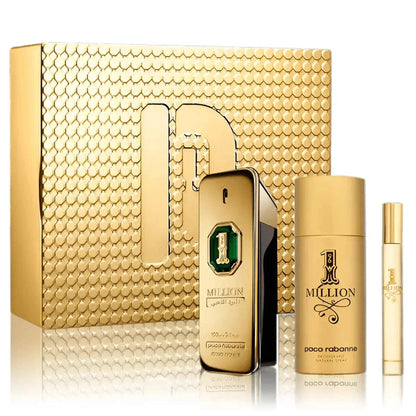 1 Million Gold Oud By Paco Rabanne For Men 3Pcs Set Parfum Spray by perfumesandrea