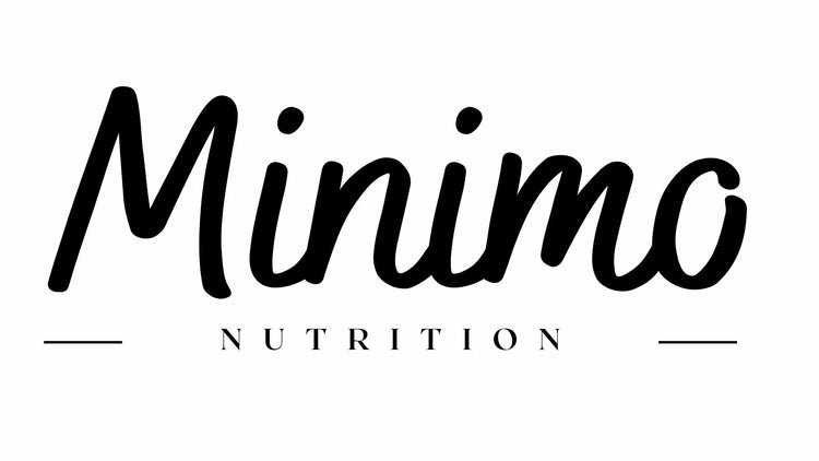 Minimo Nutrition logo with black text on a white background
