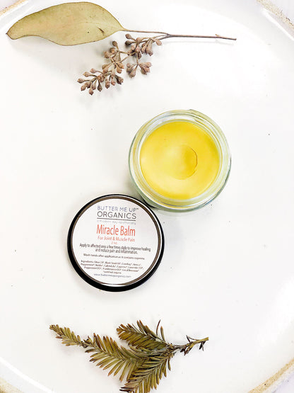 Miracle Balm / Organic Herbal Pain Balm / Muscle Pain / Deep Joint Pain / Pain Relief Balm / Pain Reliever / Sore Muscles / Sore Joints by Butter Me Up Organics
