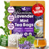 Premium Lavender Mint Tea Bags. 100% Natural, Blend of Lavender, Peppermint, Sage and Licorice. by FreshDrinkUS - Natural and Premium Herbal Tea