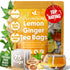 Premium Lemon Ginger Tea Bag, Eco-conscious Tea Bags. Lemon Ginger Herbal Tea. No Sugar, No Caffeine, No Gluten, Vegan. by FreshDrinkUS - Natural and Premium Herbal Tea