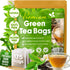 Premium Green Tea Bags, 100% Natural & Pure from Green Tea. Green Herbal Tea. No Sugar, No Gluten, Vegan by FreshDrinkUS - Natural and Premium Herbal Tea