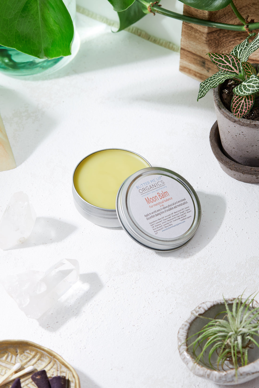 Moon Balm / Menstrual Care / PMS / Period Cramps / Hormone Balancing / Ovulation Pain / Butter Me Up Organics / Organic Skincare / Organic by Butter Me Up Organics