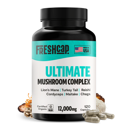 Organic Mushroom Complex Supplement Capsules by FreshCap Mushrooms
