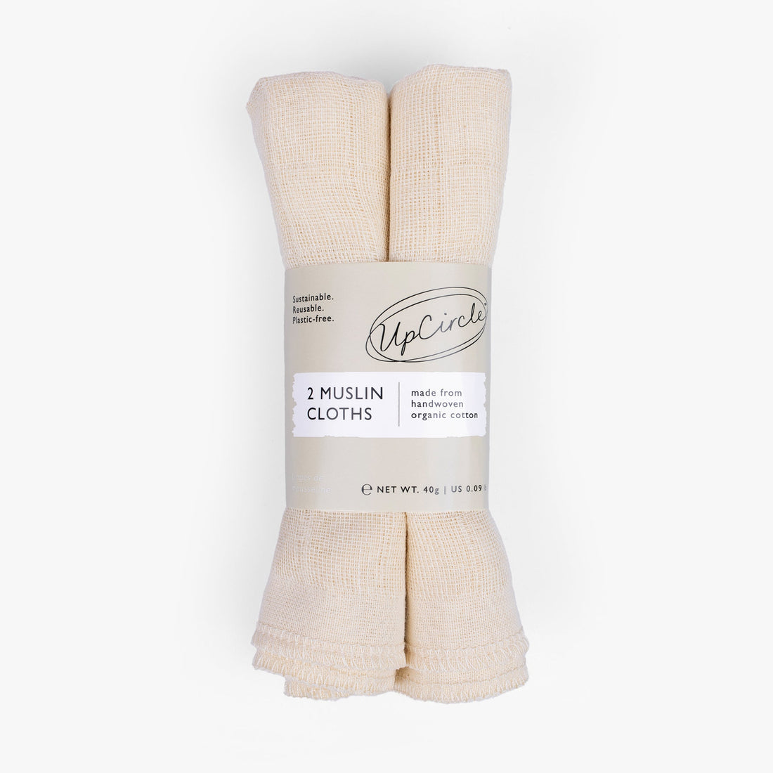 Organic Muslin Face Cloths by UpCircle