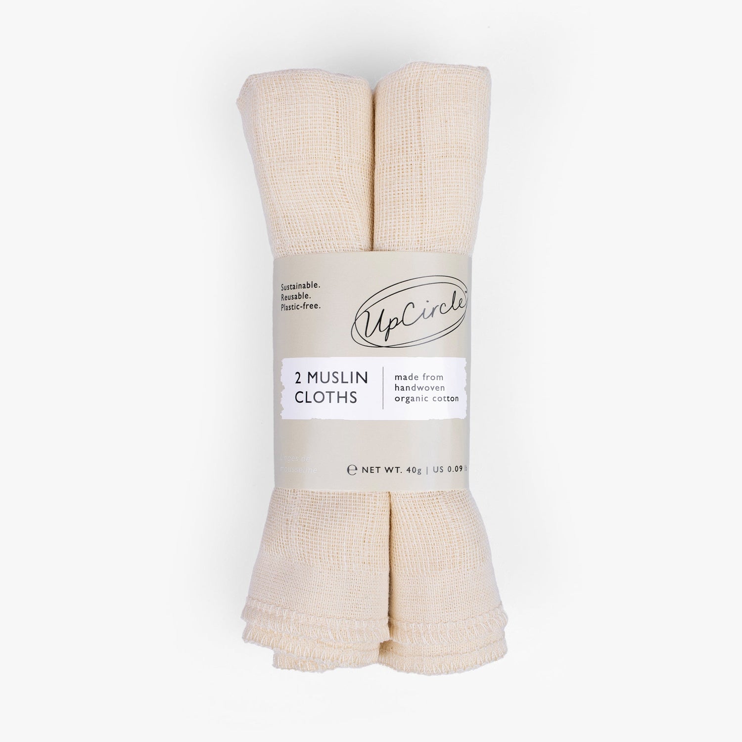 Organic Muslin Face Cloths by UpCircle