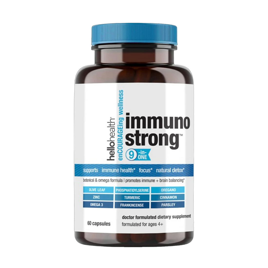 9-in-1 Immune Support Natural &amp; Detox capsules by hellohealth