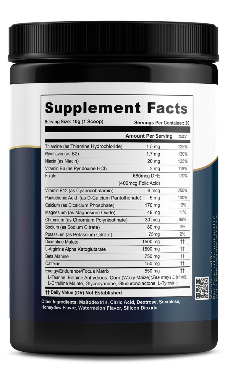 Nitric Oxide Booster Powder Mix – Honeydew/Watermelon Flavor by My Balance