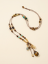 Natural Stone Beaded Long Necklace by LINTICO