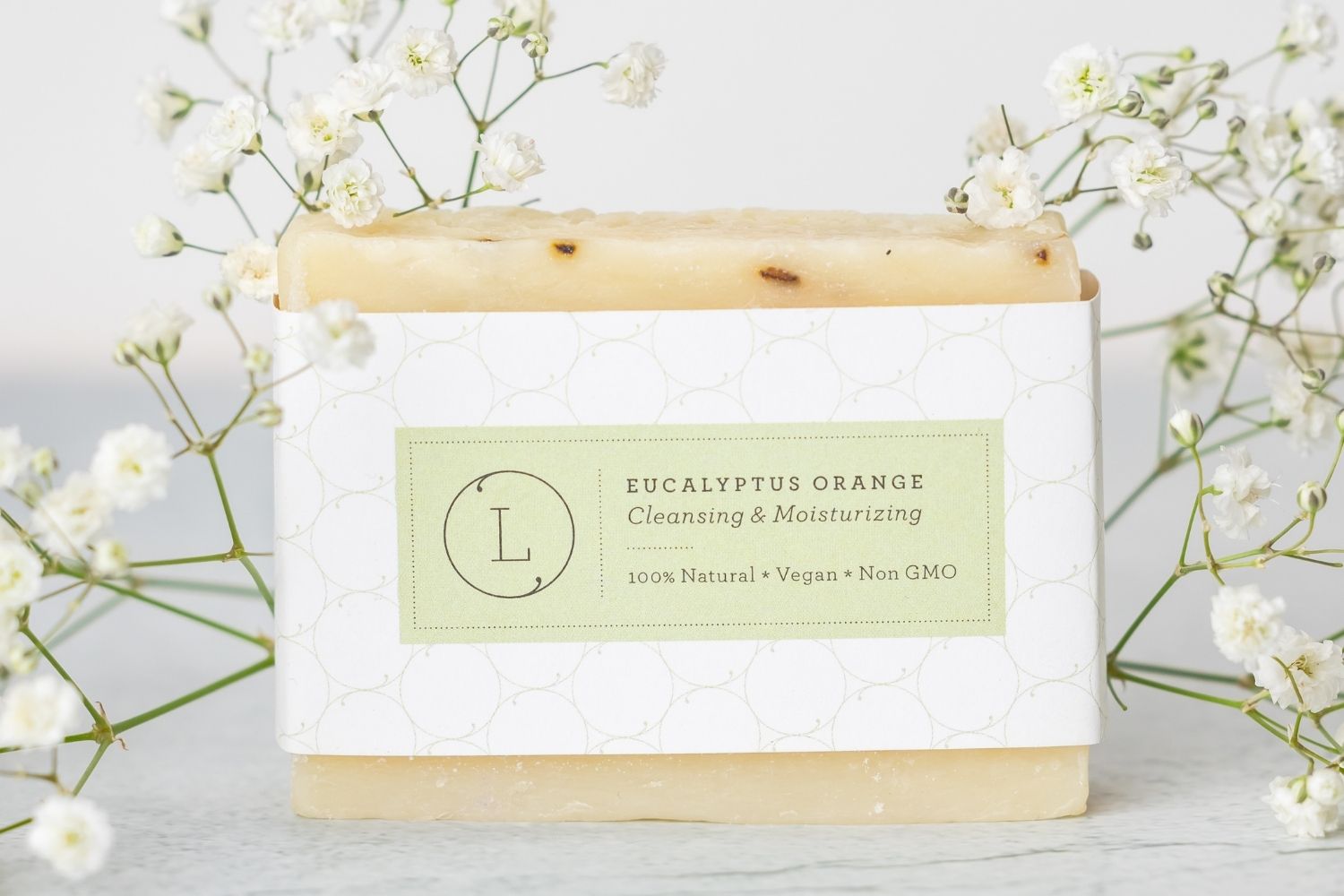 2x Eucalyptus Natural Handmade Soap Bar, Fresh Cold Process Soap by Lizush