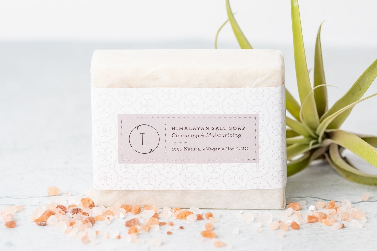 2x Himalayan Salt Soap Bar, Natural Unscented Soap, Vegan Handmade Soap by Lizush
