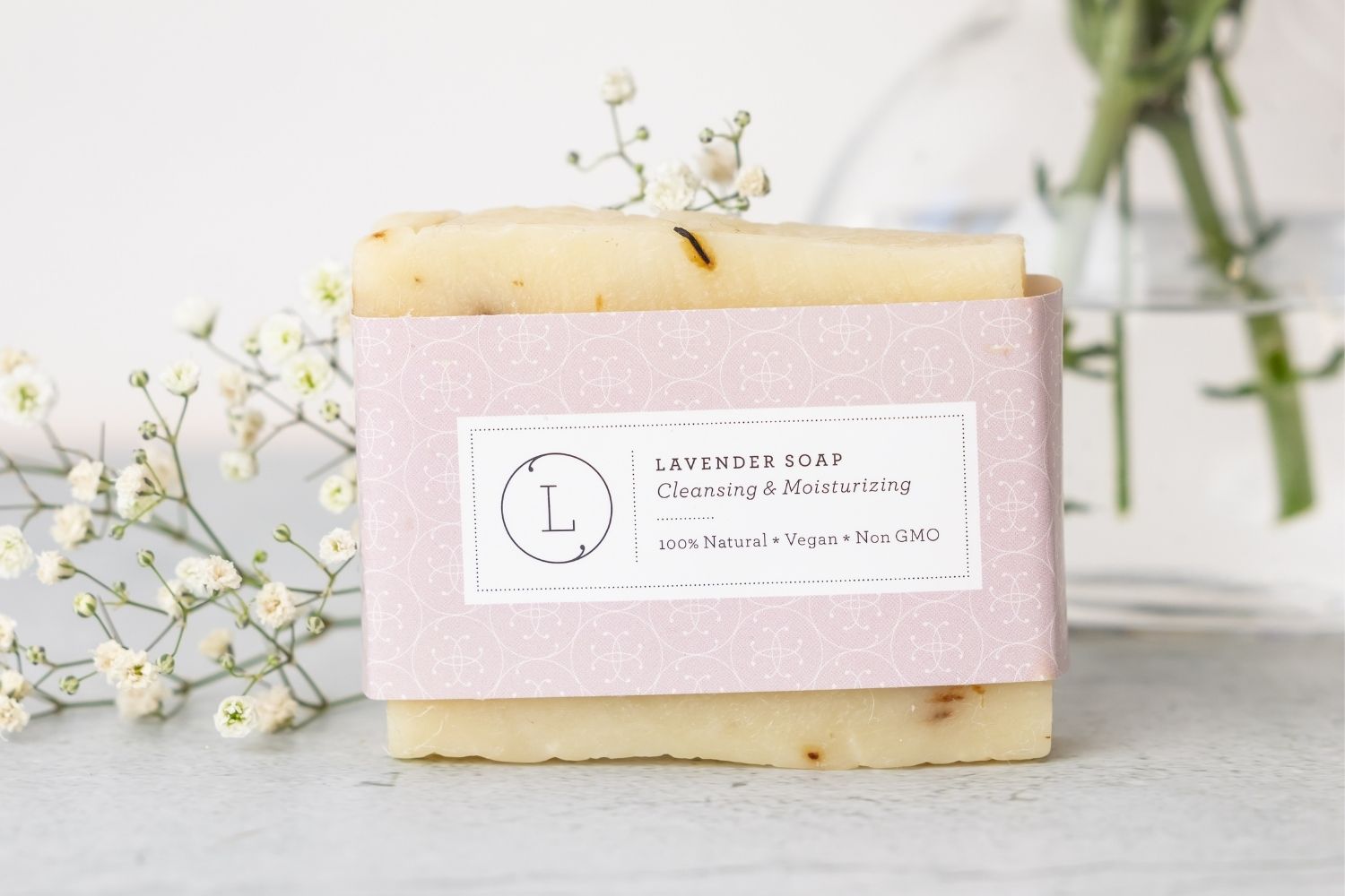 2x Lavender Soap Bar, Natural Handmade Soap, Vegan Skincare gift by Lizush