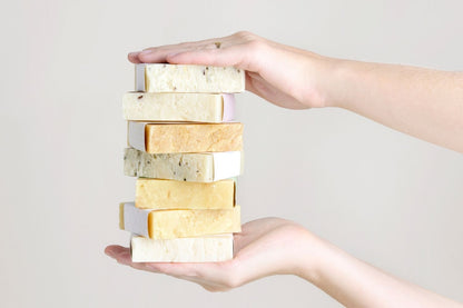 Set of 6 Handmade cold process ,Natural Soap Bars in gift Set box by Lizush