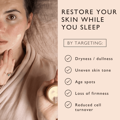 Night Cream with Hyaluronic Acid + Niacinamide - Travel Size by UpCircle