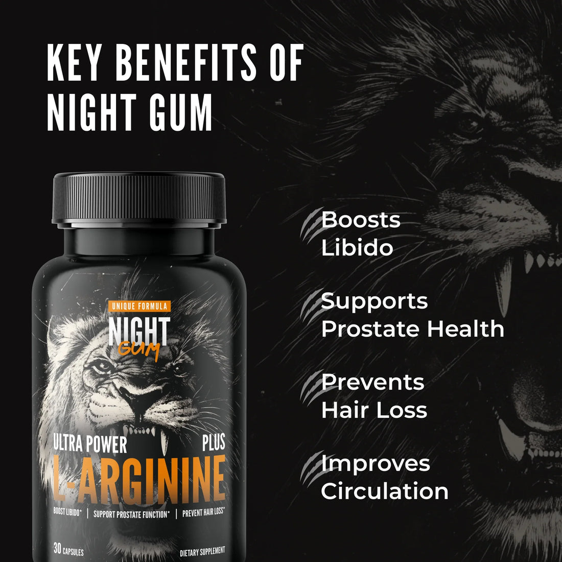 Night Gum Ultra Power L-Arginine Plus by RevitMe - Supplements Store