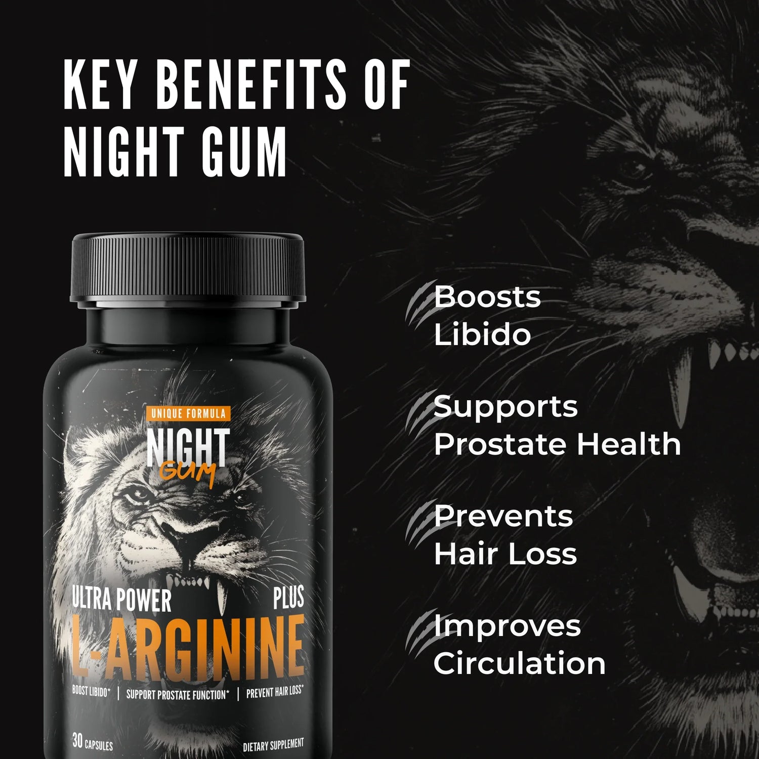 Night Gum Ultra Power L-Arginine Plus by RevitMe - Supplements Store