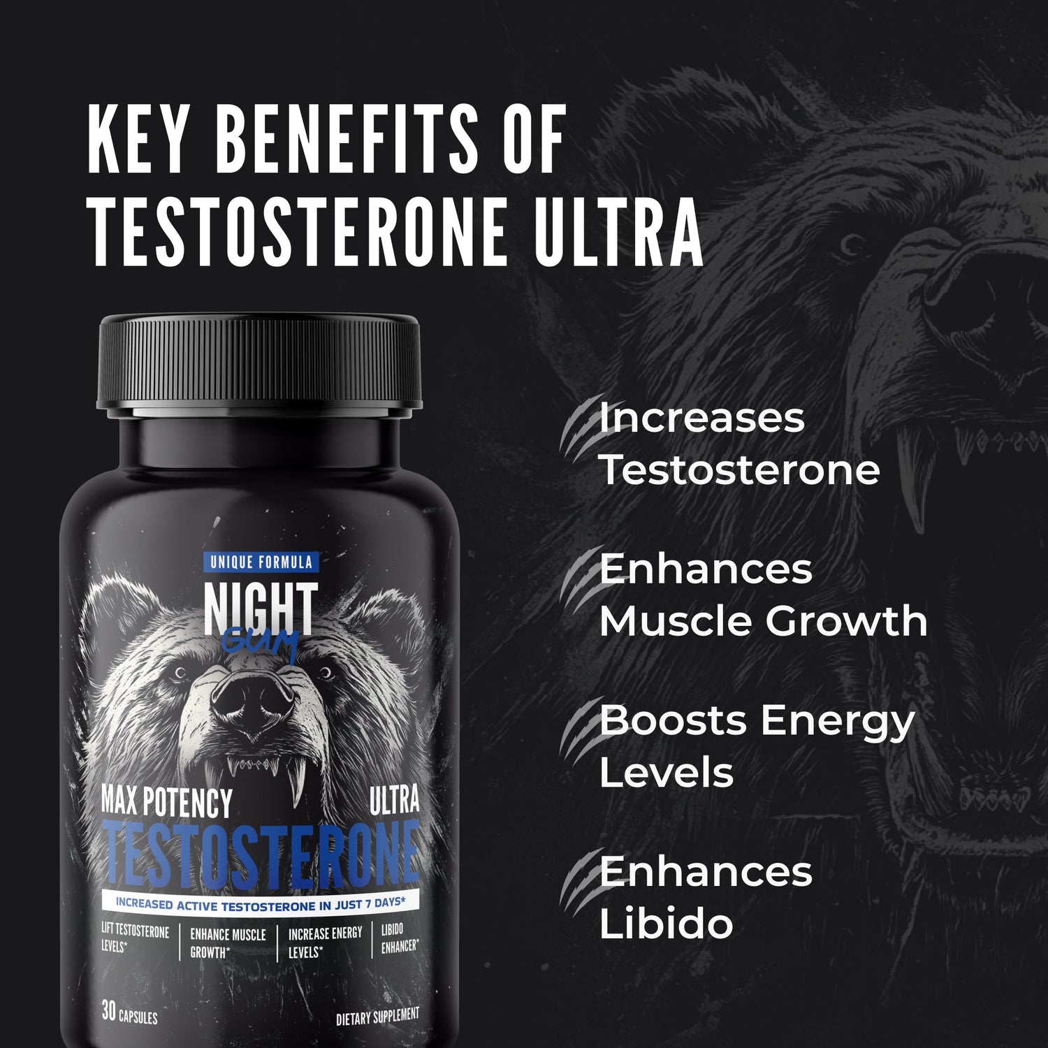 Night Gum testosterone support complex by RevitMe - Supplements Store