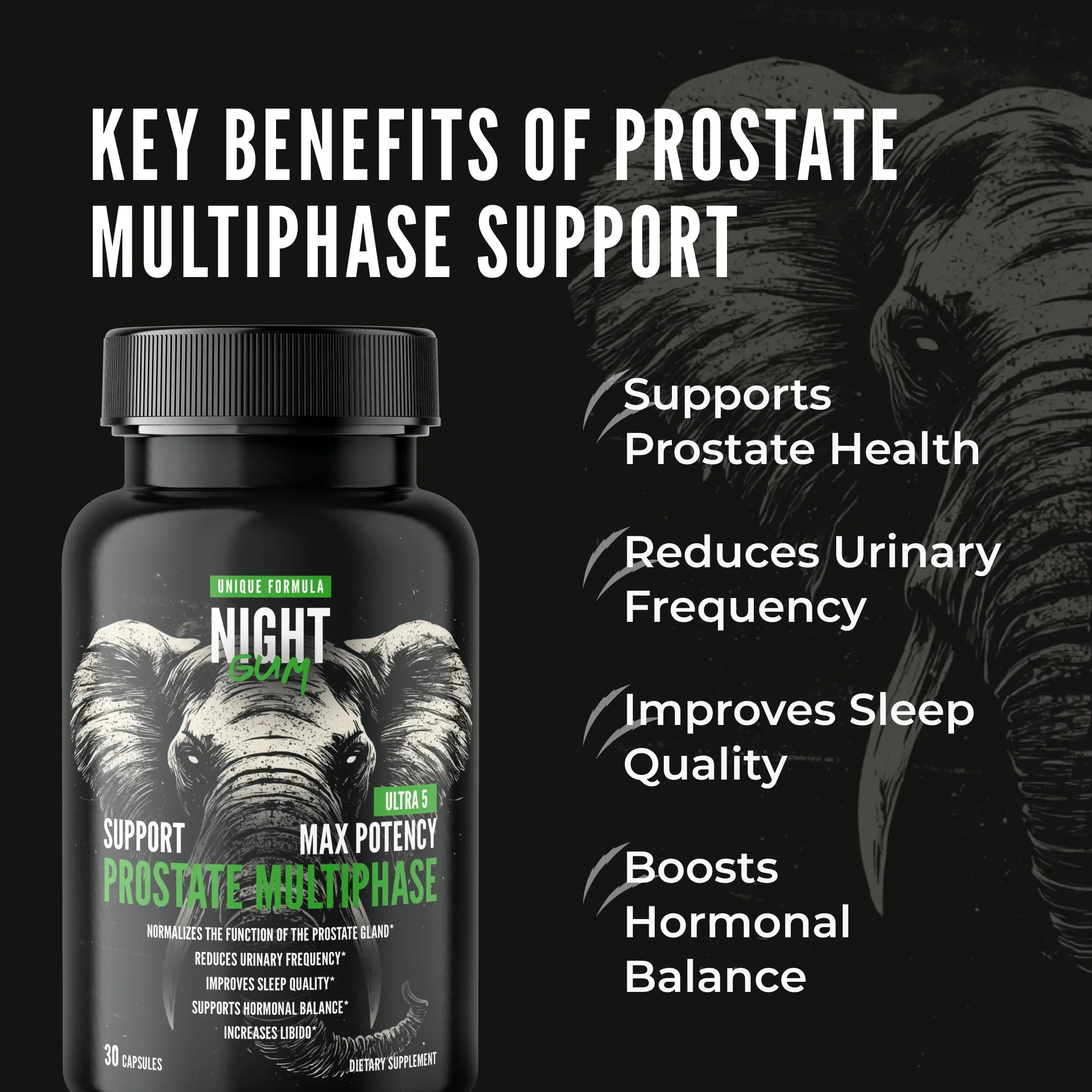Night Gum Prostate Multiphase Support by RevitMe - Supplements Store