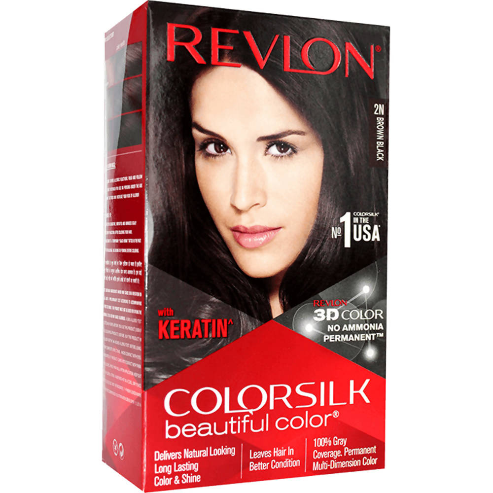 Revlon ColorSilk Beautiful Color - Brown Black 2N by Dista