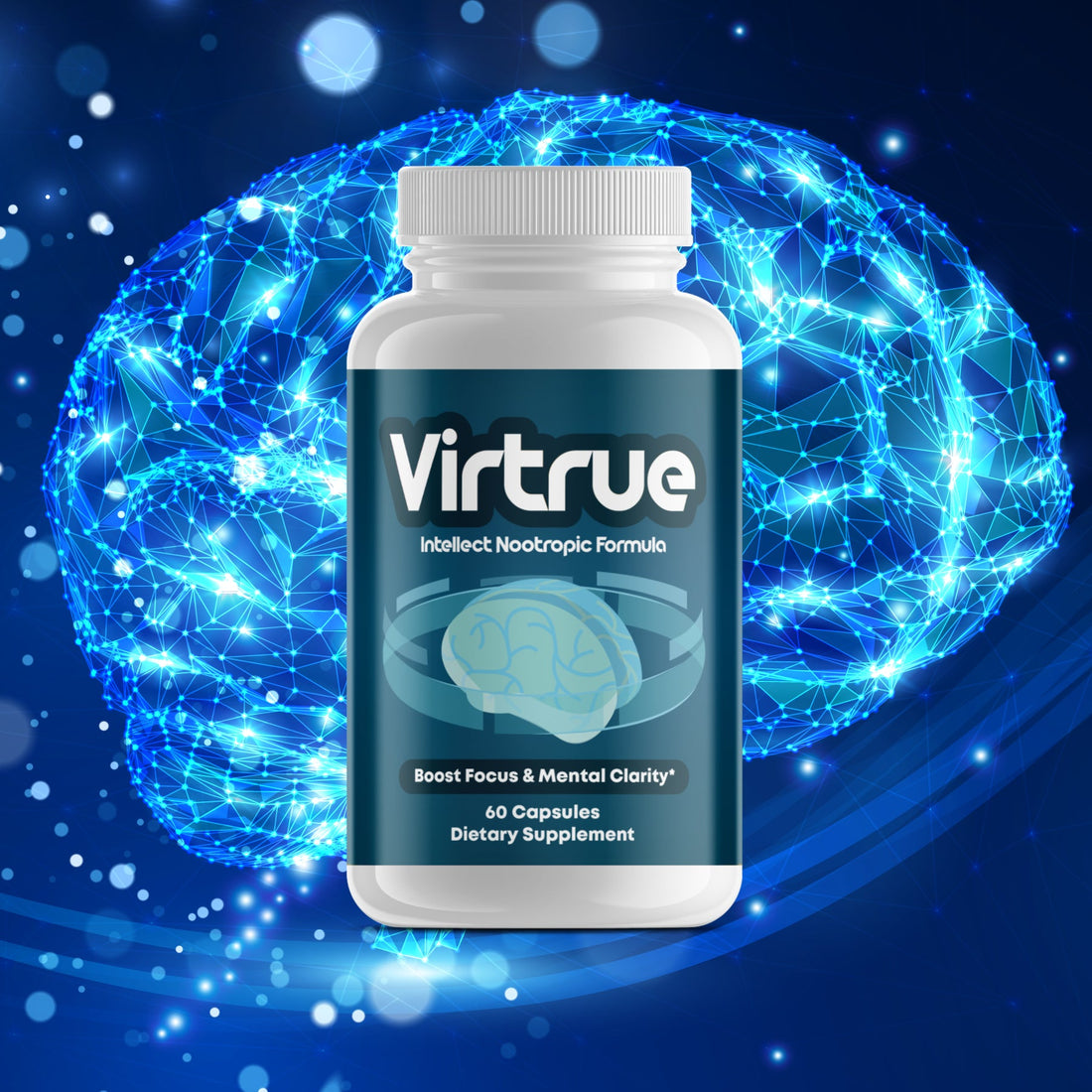 Intellect | Focus, Memory &amp; Reaction Nootropic Capsules by Virtrue