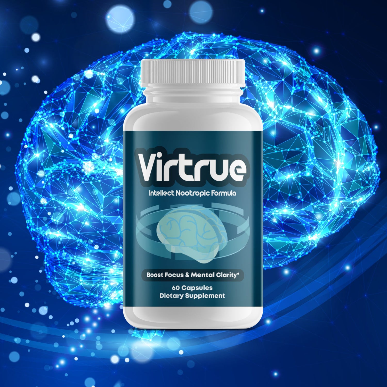 Intellect | Focus, Memory &amp; Reaction Nootropic Capsules by Virtrue