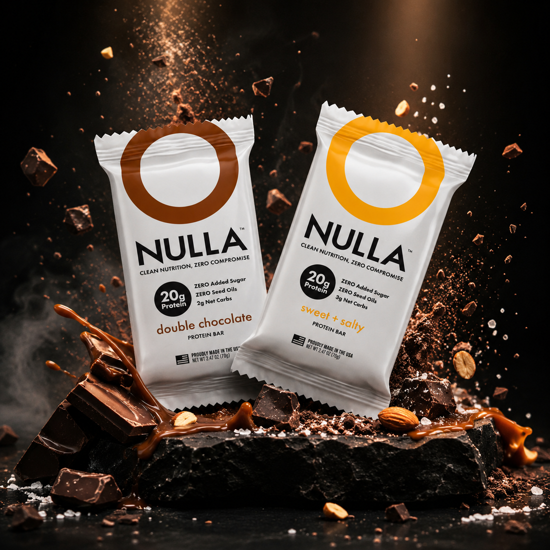 CleanForm Nutrition Nulla Protein Bar - 2 Flavors - Box of 12 by CleanForm Nutrition