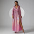 V neck Long Sleeve Long Bronzing Cocktail Hip Wrapped Evening Dress Bridesmaid Dress Women Dress by Ragazza