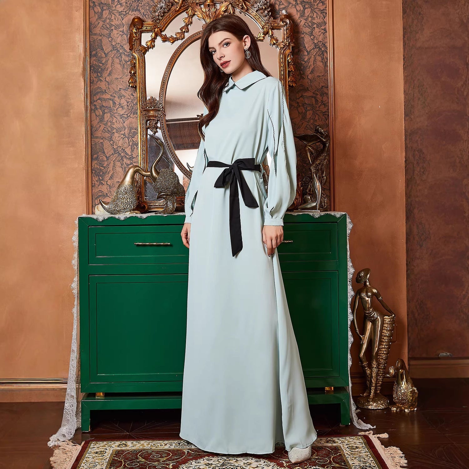 Elegant Dress with Belt by Ragazza