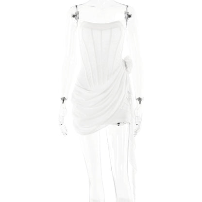 Dress Tube Top See Through Sleeveless Short Sexy Sexy Tight Dress by Ragazza