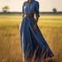 Spring Women Clothing Long Sleeve Retro Midi Dress by Ragazza