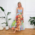 Dress Positioning Printed V neck A Swing Strap Dress for Women by Ragazza