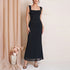 Summer Suspenders off Shoulder Two Way Dress Dignified Goddess Mesh Boning Corset Slim Fit Maxi Dress by Ragazza