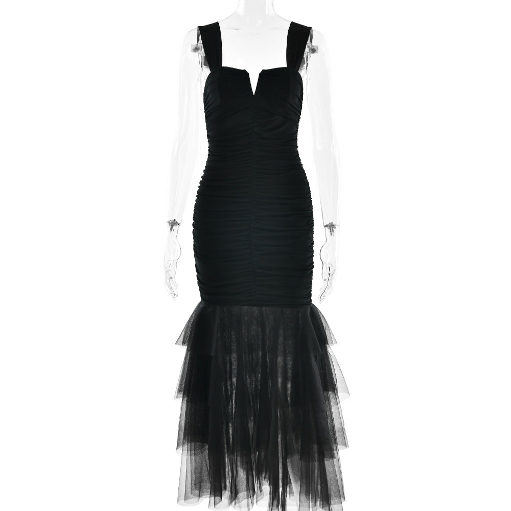 Spring Summer Sexy Patchwork Strap Dress Sexy Skinny Sheath Women Clothing Dress by Ragazza