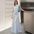 Spring Women Solid Color Slim Fit Elegant Graceful Stand Collar Sleeveless High Waist Sexy Dress by Ragazza